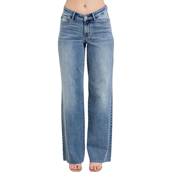 Denim - Baggy Jeans Cotton Spandex Loose Fit V-Front Style 33 Inseam